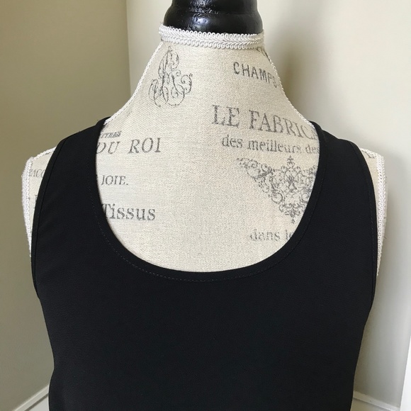 Anthropologie DREW Racerback Top Shirt Womens Small Black Sleeveless Rear Zipper - Picture 5 of 13